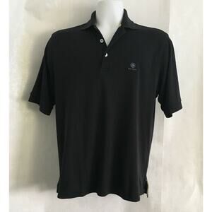 At The Top Shirt Burj Dubai Polo Medium Black Embroidered Cotton Shirt